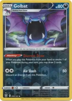 Golbat - 090/163 - Uncommon - Reverse Holo NM, English Pokemon Battle Styles - Image 1