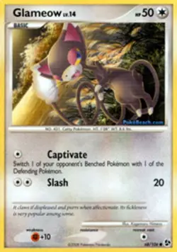 Glameow - 68/106 - Common PL/MP, English Pokemon Great Encounters - Image 1