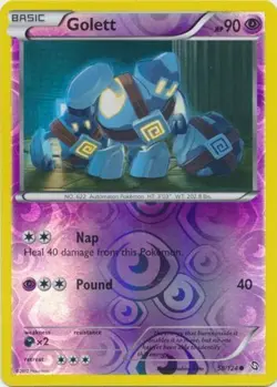 Golett - 58/124 - Common - Reverse Holo NM, English Pokemon Dragons Exalted - Image 1