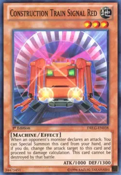 Construction Train Signal Red - DRLG-EN038 - Super Rare - 1st Edition NM Yugioh - Image 1