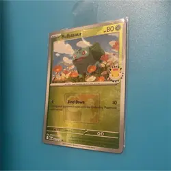 Pokemon Bulbasaur 001/132 2023 Promo Stamped Holo Basic 80 HP 10 Attack - Image 1