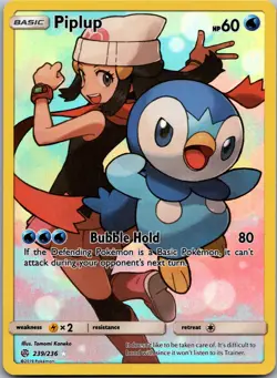 Pokemon TCG Pokemon Piplup Secret Rare Holo 239/236 LP - Image 1