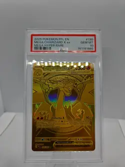 2025 Pokemon Phantasmal Flames #130 Mega Charizard X Ex Mega Hyper Rare Psa 10 - Image 1