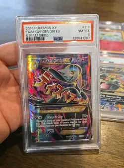 Pokemon XY Steam Siege M Gardevoir EX #112 Full Art Ultra Rare PSA 8 Very Clean - Image 1