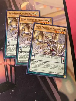 YUGIOH - MASTER PENDULUM THE DRACOSLAYER X3 - SUPER RARE - 1ST ED - PEVO - Image 1