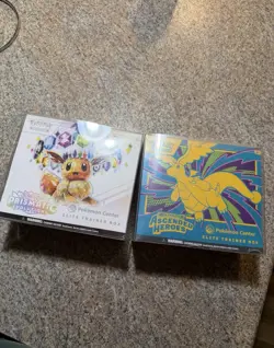 Prismatic Evolutions & Ascended Heroes Pokemon Center Exclusive ETBs with Cases - Image 1