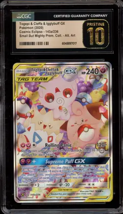 Pokemon Togepi/Cleffa/Igglybuff GX Small But Mighty Promo #143a CGC 10 Pristine - Image 1