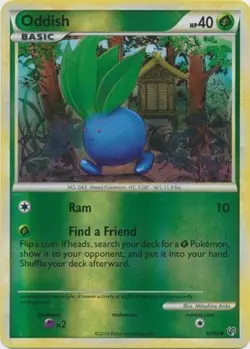 Oddish - 60/90 - Common - Reverse Holo PL/MP, English Pokemon Undaunted - Image 1