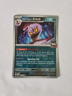 Team Rocket's Arbok 113/182 Uncommon Destined Rivals Pokemon Reverse Holo NM - Image 1