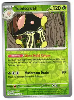 Toedscruel 017/182 Reverse Holo SV04: Paradox Rift Pokemon TCG - Image 1