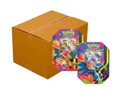 Pokemon TCG Mega Charizard X + Y ex Tin Case - Factory Sealed (Contains 6 Tins) - Image 2
