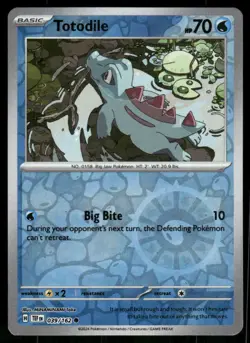 Totodile 039/162 Common Reverse Holo NM Pokemon SV05: Temporal Forces - Image 1