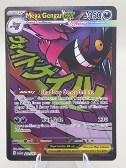 Pokemon TCG Holo Ultra Rare Full Art Mega Gengar EX Ascended Heros NM/MT - Image 1
