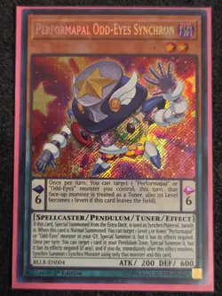 Yugioh Performapal Odd-Eyes Synchron BLLR-EN004 Secret Rare 1st Ed NM - Image 1