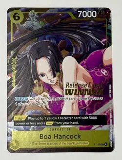 One Piece Boa Hancock OP-15 “Pre Release Event Winner” P-115 Holo Stamp English - Image 1