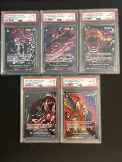 One Piece OP13 Five Elders PSA 10 Sequential Cert English - Image 1