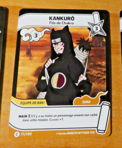 NARUTO MYTHOS 1ST ED EDITION CARD GAME CARTE KANKURO 77/130 FR TCG MINT 2026 - Image 1
