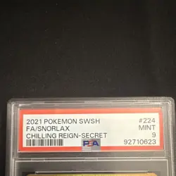 Pokemon Chilling Reign Snorlax Secret Rare Holo #224 Lot of 2 Cards 2021 - Image 3
