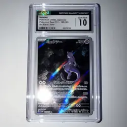 CGC 10 Mewtwo Promo 183/165 Sv2a Pokemon Card 151 Art Rare Holo - Image 1