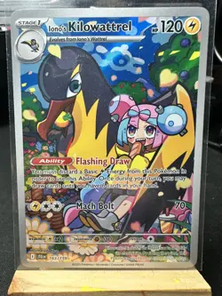 Pokemon TCG Journey Together Ionos Kilowattrel Illustration Rare Card 163/159 - Image 1