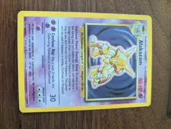 1999 Pokemon TCG Alakazam Base Set Holo Unlimited Rare Card 1/102 - Image 1