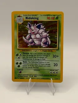 Nidoking 11/102 Holo Rare Base Set Pokemon Card - Image 1