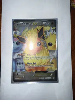 Pokemon TCG Flareon-EX Generations Holo Full Art Ultra Rare Card RC28/32 - Image 1