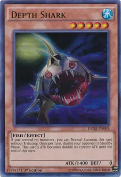 Depth Shark - DUSA-EN003 - Ultra Rare - 1st Edition NM Yugioh Duelist Saga - Image 1