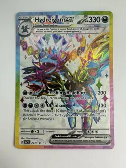 Pokemon TCG Hydreigon ex 223/191 Full Art Ultra Rare SV08: Surging Sparks - Image 1