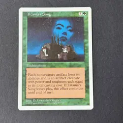 MTG 1997 Magic The Gathering Fifth Edition Titania's Song - Image 1