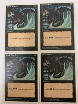 MTG NM Dark Ritual X 4 Fourth 4th Edition Free Shipping In The US With Tracking - Image 1