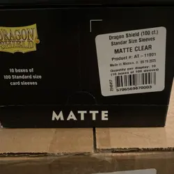 Matte Clear Case Display Dragon Shield Standard Size Sleeves - 10 packs - Image 1