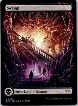 Magic the Gathering Swamp #0274 Full Art Duskmourn: House of Horror MTG - Image 1