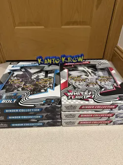 Brand New Sealed Pokemon TCG 3 White Flare + 3 Black Bolt Binder Collection box - Image 1
