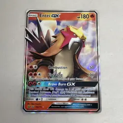 Pokemon TCG Entei GX 010A/073 Alternate Art Promo Holo Basic HP180 Combustion - Image 1