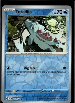 Pokemon Totodile 039/162 Temporal Forces Reverse Holo Common - Image 1