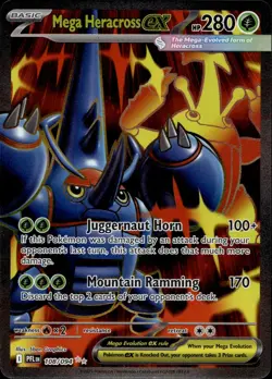 MEGA HERACROSS EX 108/094 ULTRA RARE PHANTASMAL FLAMES POKEMON NM/M - Image 1