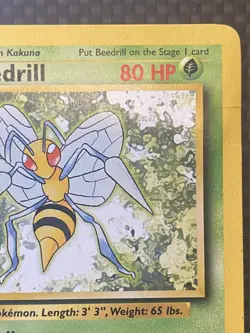 Pokemon TCG Beedrill Non-Holo Rare 17/102 Base Set Unlimited MP - Image 3