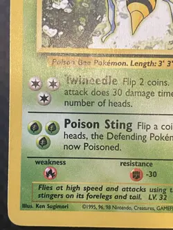 Pokemon TCG Beedrill Non-Holo Rare 17/102 Base Set Unlimited MP - Image 4