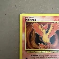 Moltres 27/62 1999 Pokemon TCG Fossil Set Non Holo Rare Card Vintage WOTC HP - Image 4