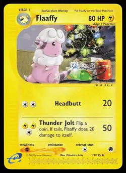 Flaaffy 77/165 Uncommon Expedition Pokemon Card - Image 1