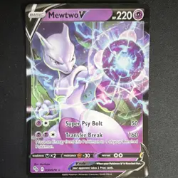 Mewtwo V 030/078 Pokemon GO Ultra Rare Holo 220 HP Basic English Pokemon TCG - Image 1