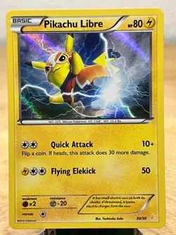 XY Trainer Kit: Pikachu Libre & Suicune Pikachu Libre Holo Common Pokemon HP - Image 1