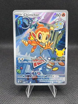 First Partner Illustration Chimchar Promo Full Art Holo 041 Pokemon TCG RARE - Image 1