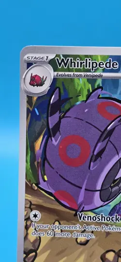 Pokemon Whirlipede Full Art Illustration Rare Holo 133/086 Sv: Black Bolt 2025 - Image 2