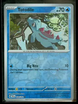 Pokemon TOTODILE 039/162 - Temporal Forces - Rev Holo - - MINT - Image 1