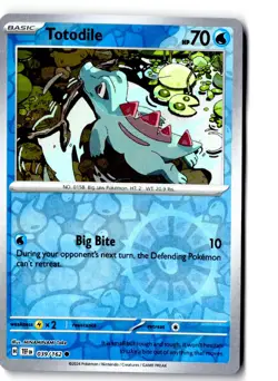 Totodile 039/162 Common Temporal Forces Pokemon Reverse Holo Lightly Played - Image 1