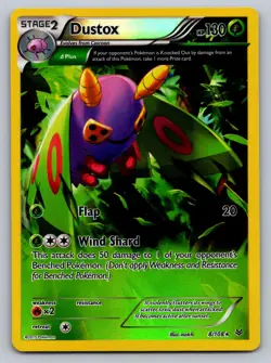 Dustox 8/108 Rare Roaring Skies Pokemon Reverse Holo Lightly Played - Image 1