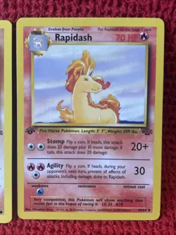 Lot 3: Poke Ball Mankey Rapidash VLP! - 1st Edition /64 Jungle Pokemon Vintage - Image 5