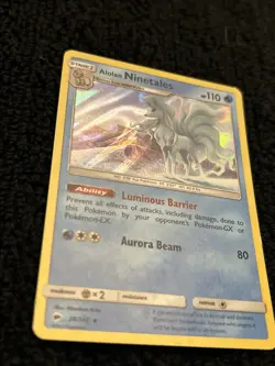 Pokemon TCG Alolan Ninetales Burning Shadows 28/147 Holo Rare - Image 2